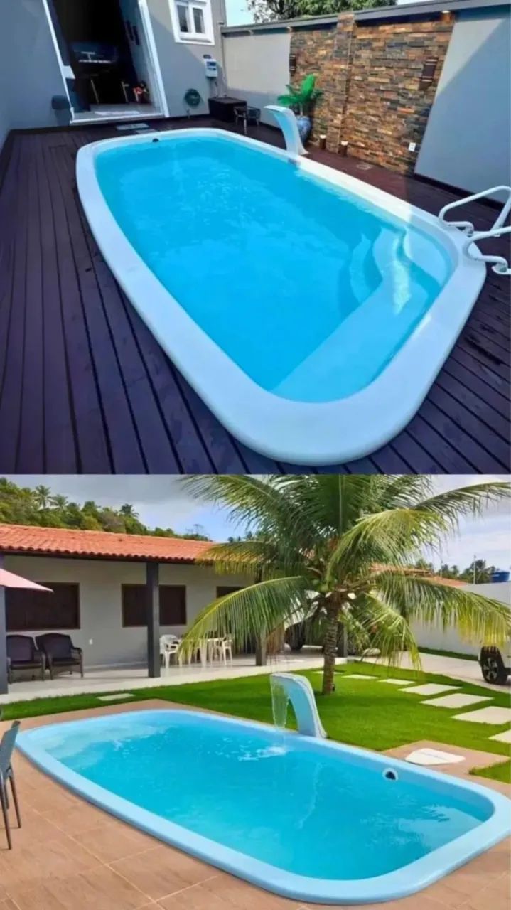 Vendo piscina branca completa nova  - Foto 3