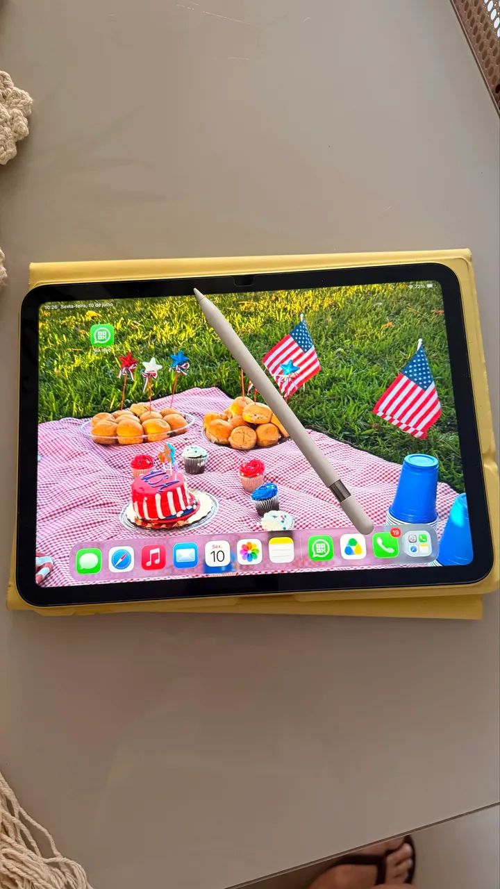 iPad 10ª Geração Amarelo + Apple Pencil USB-C - Foto 5