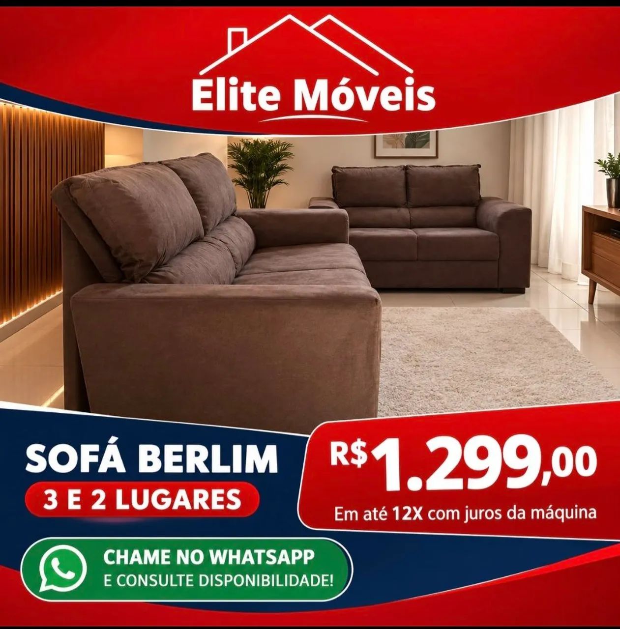 1,299,00 SOFÁ 3 e 2 lugares novo com garantia de fabrica. 
