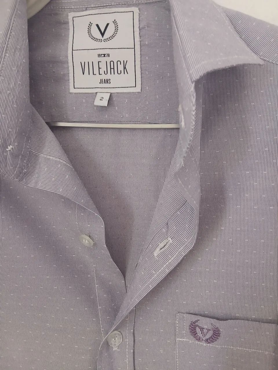 Camisa social Vilejack jeans m - Foto 3