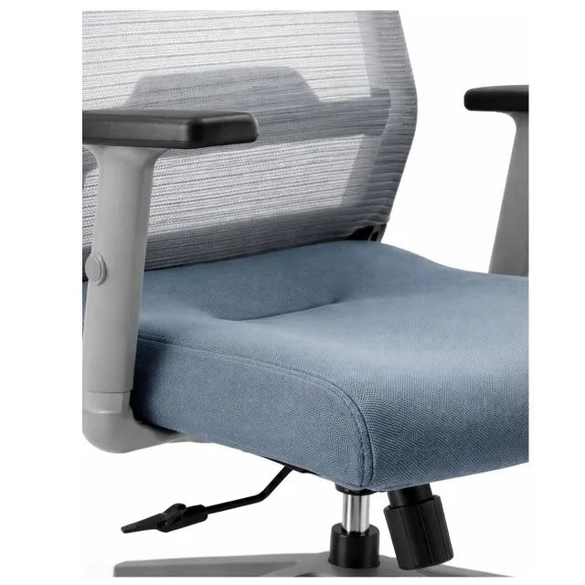 Cadeira Presidente Ergonômica Tela Cinza Apoio De Cabeça Conforto Premium - 30091 - Foto 5