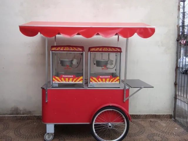 Carrinho de pipoca gourmet grande profissional venda completo p/ festa e eventos novo - Foto 2