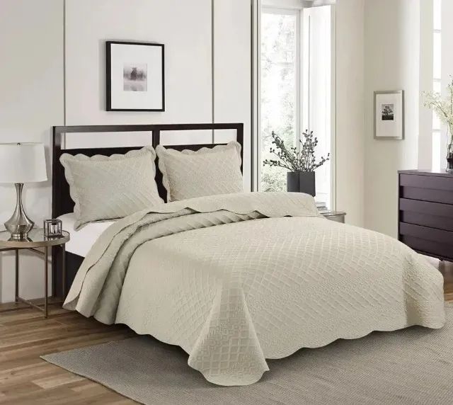 Colcha Casal Ilusion Orla 3 peças - Foto 2