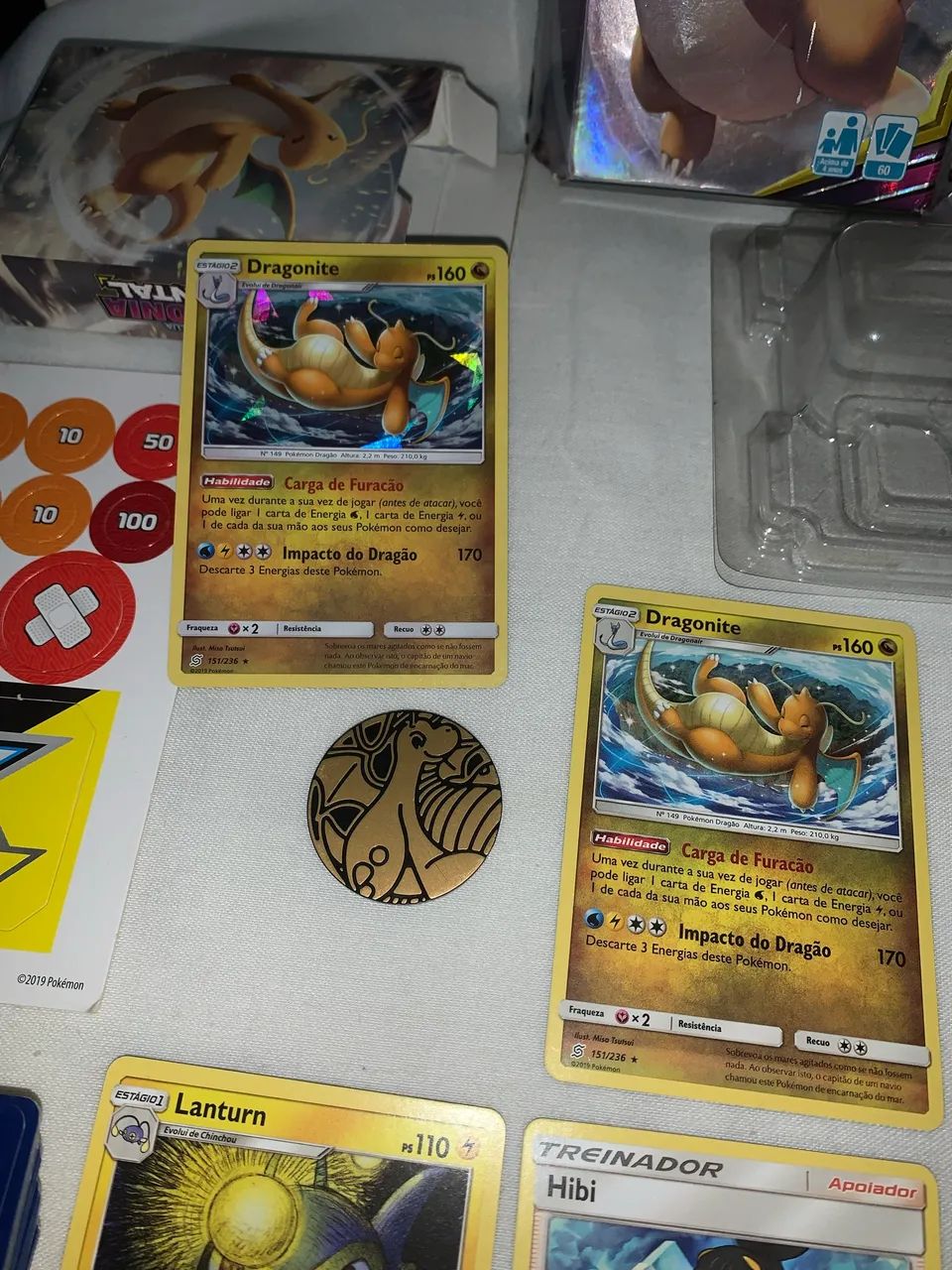 Pokémon Deck Sol e Lua Sintonia Mental Dragonite aberto ótimo estado Ler Descrição   - Foto 3