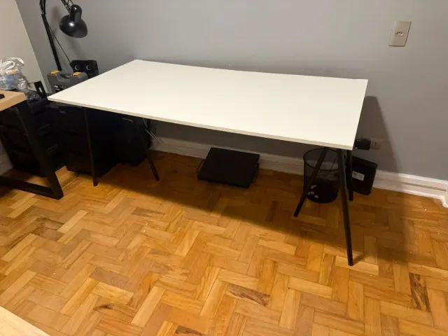 MESA DE ESCRITÓRIO ESCRIVANINHA OPPA 180X80 MM CAVALETES BRANCA