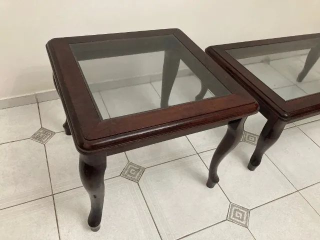 Mesa de centro e canto cor mogno - Foto 4