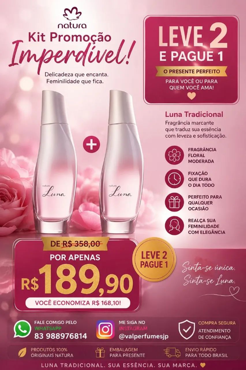 Kit Colônia Luna Tradicional Natura 