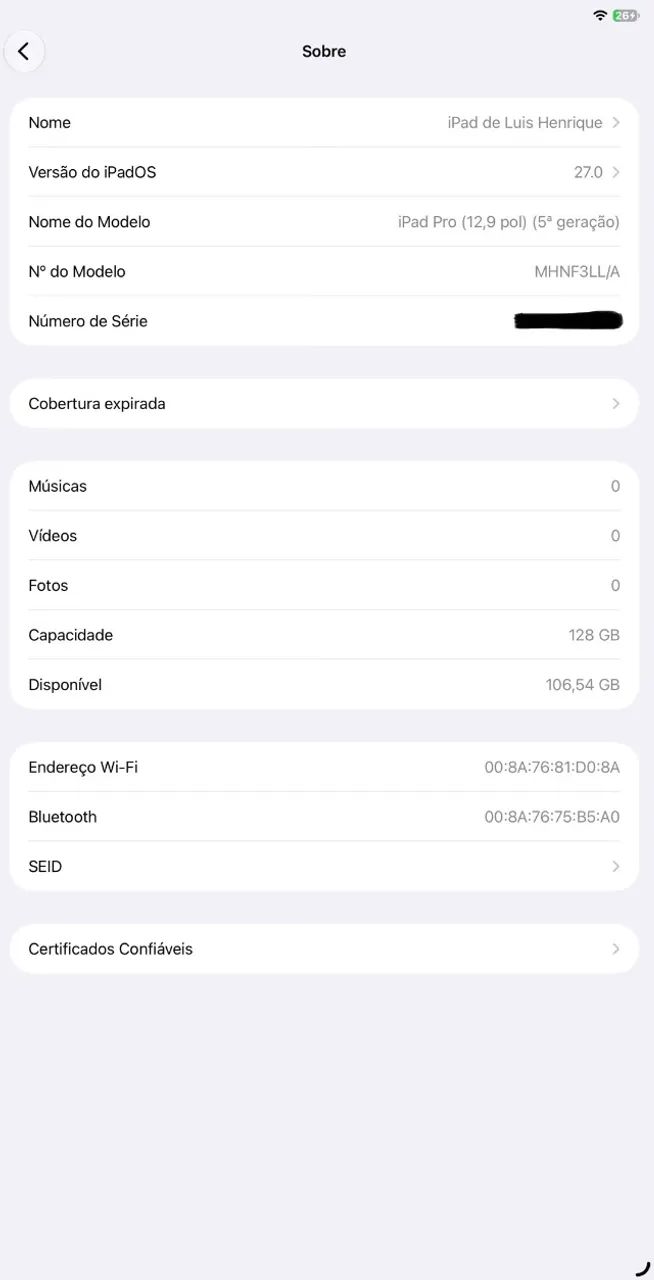 Apple iPad Pro 12.9 Pol 5ªGen