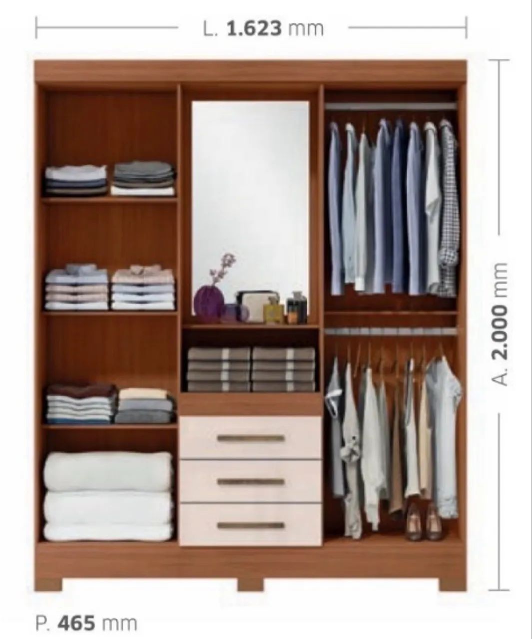 GUARDA ROUPA CAPELINHA COM ENTREGA E MONTAGEM POR NOSSA CONTA - Foto 3