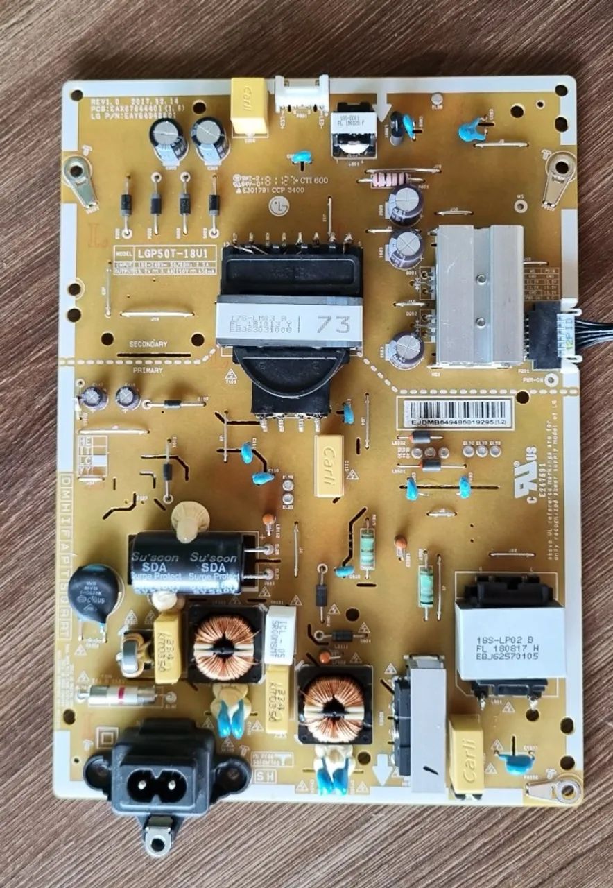 Placa Fonte TV LG MOD.: 50UK6520PSA - Cód.: EAY64948601 - Foto 2