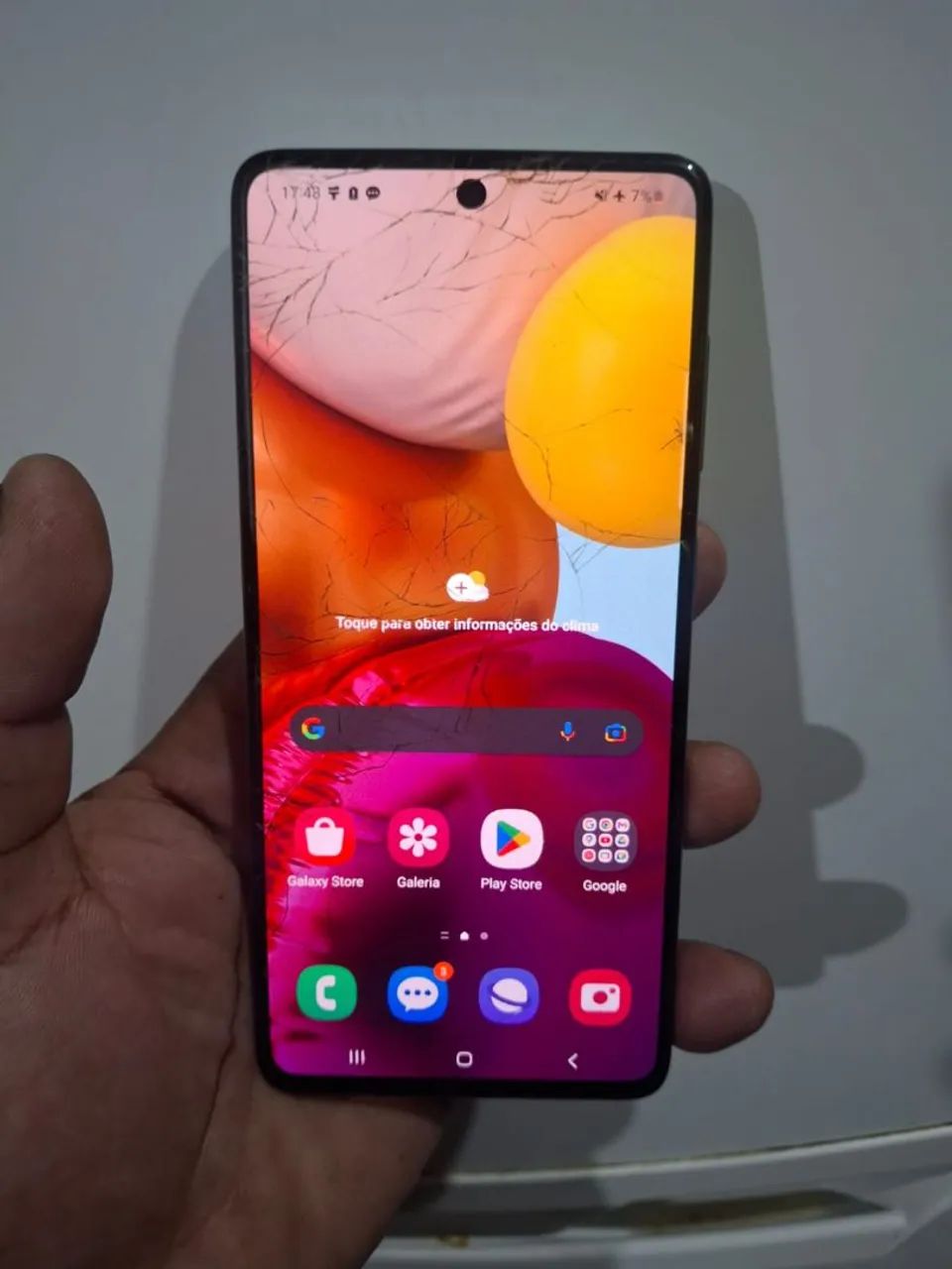 SAMSUNG A71 NFC 128GB 6GB RAM BIOMETRIA TELA TRINCADA BIOMETRIA OK ...