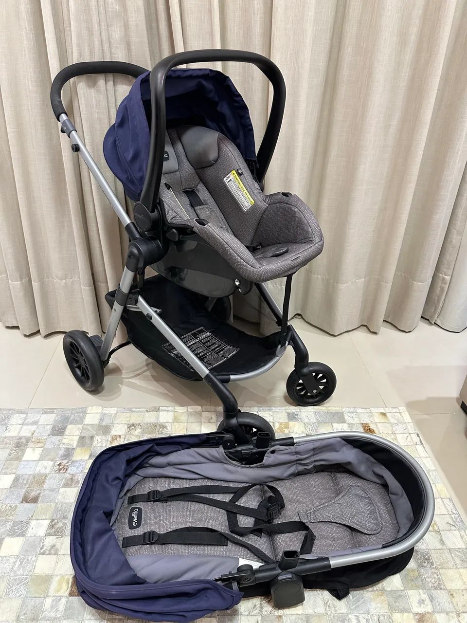Vendo carrinho de bebê modelo Travel System - 3 em 1 - Foto 5