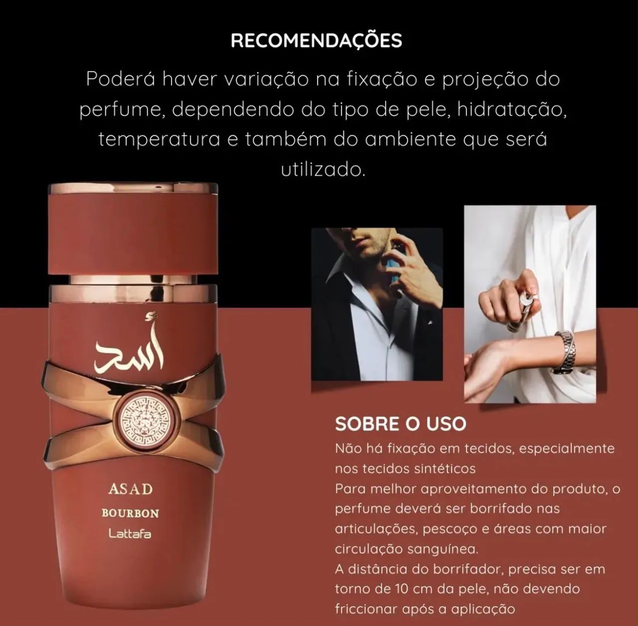 Perfume Árabe Asad Bourbon 100ml Lipx - Foto 3