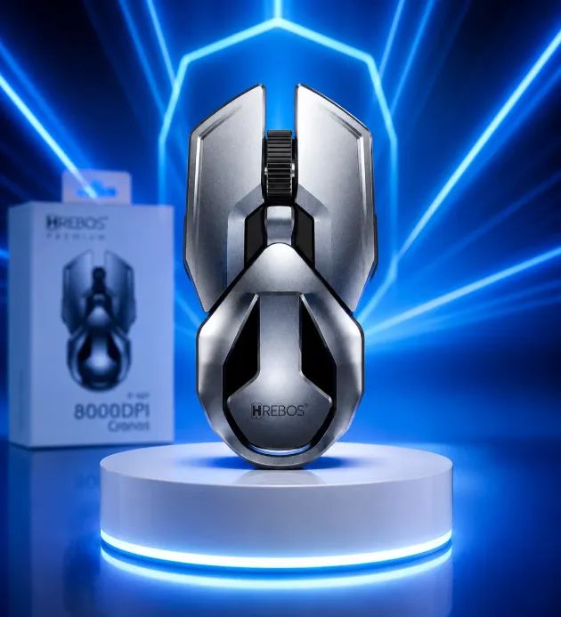 Mouse Gamer Cronos Hrebos Bluetooth Wireless 8000 dpi sem fio