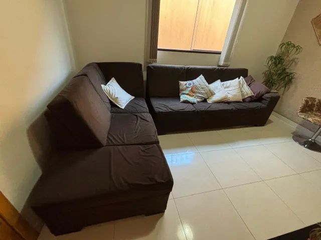 Sofá de Canto Retrátil com Chaise Esquerda