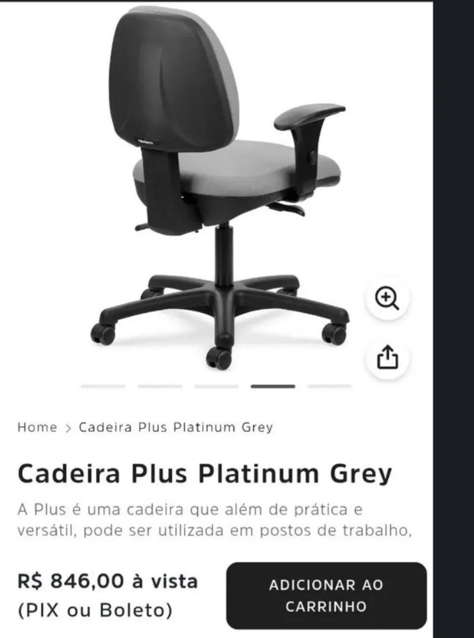 Cadeira giratória executiva para escritório  - Foto 4