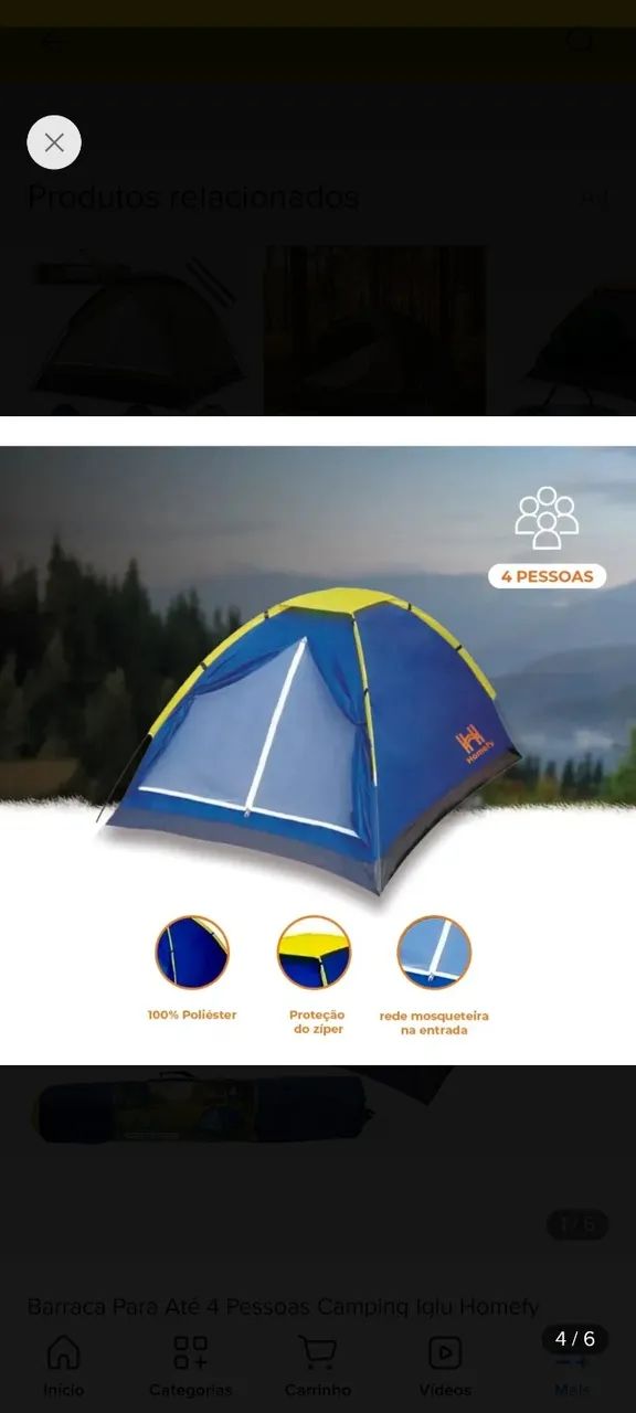 Barraca de Camping para até 4 pessoas - Foto 3