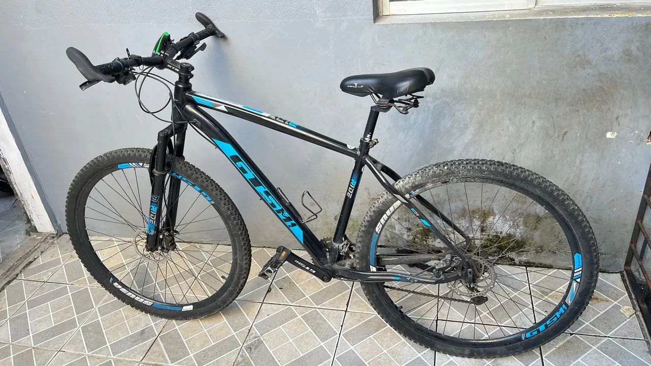 Bicicleta GTSM1 Ride aro 29 - preta com azul