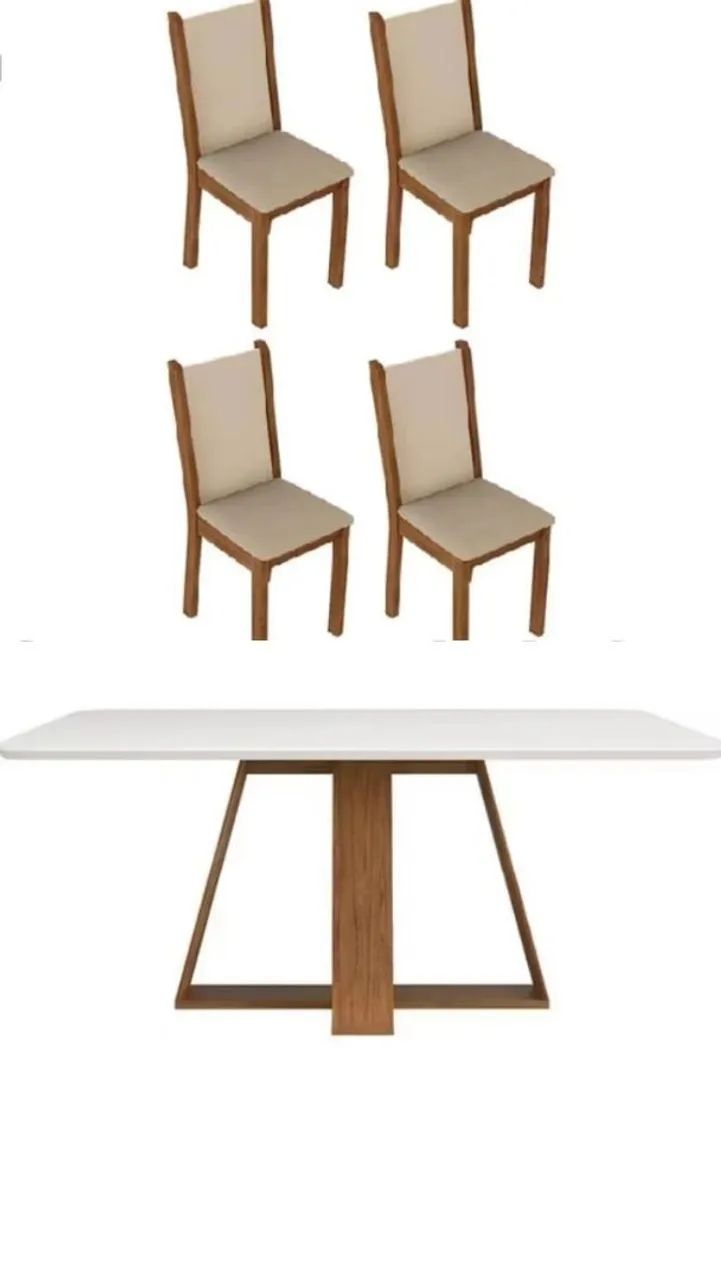 Conjunto de mesa com 4 cadeiras 