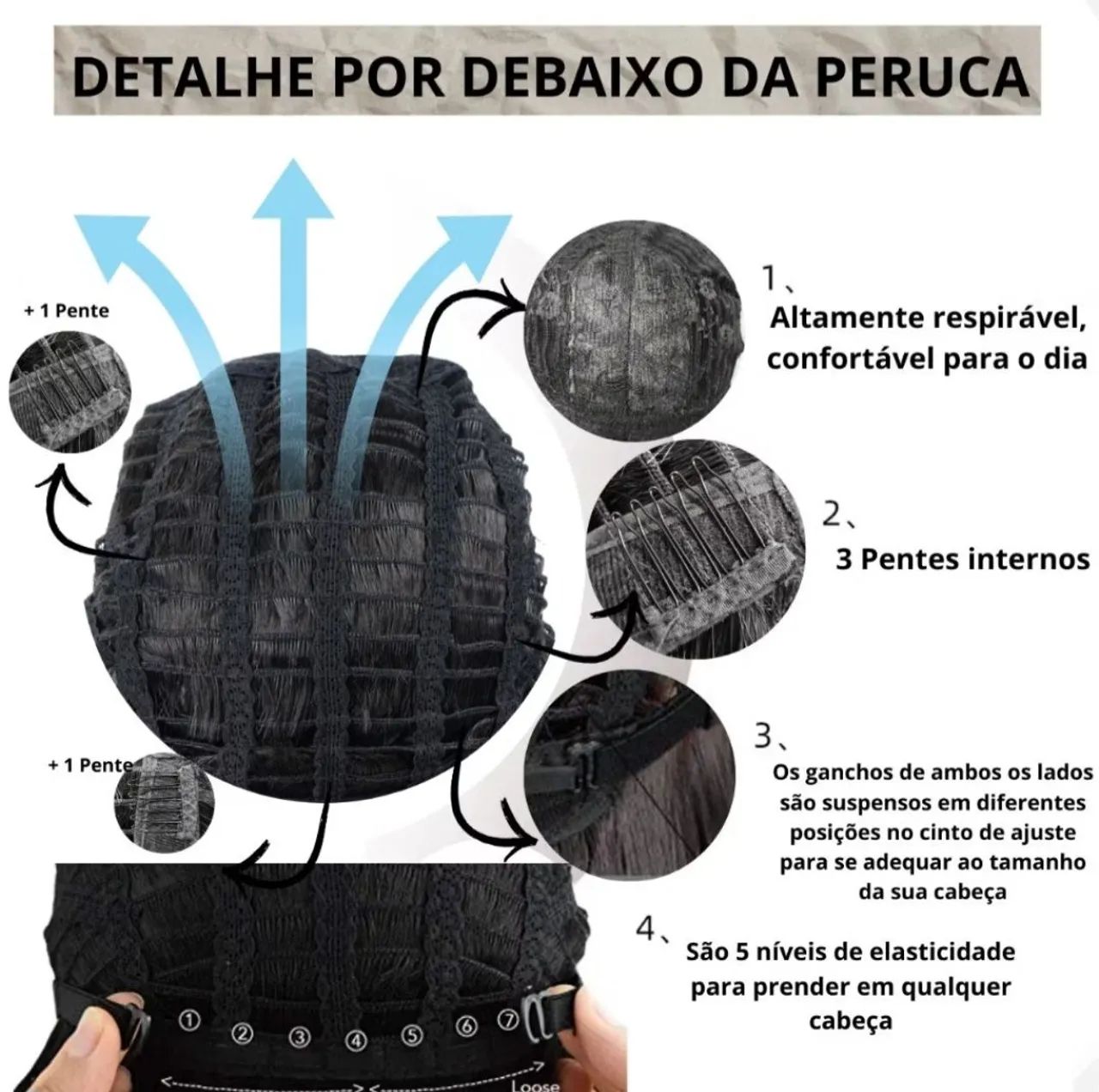 Peruca Channel Preta  - Foto 2