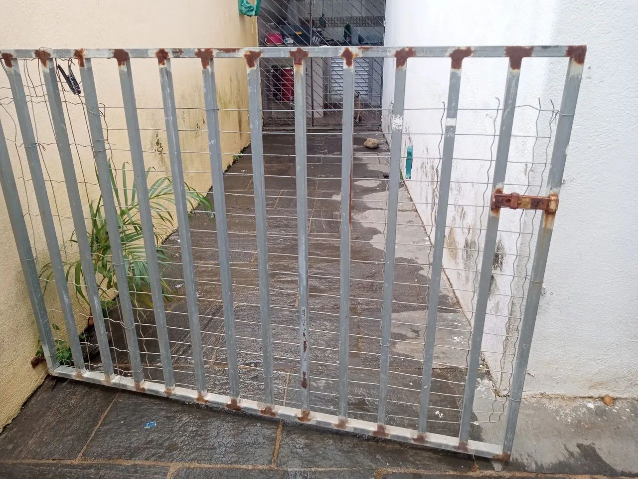 Vendo portão galvanizado para canil medidas 1,37x0,97m - Foto 4