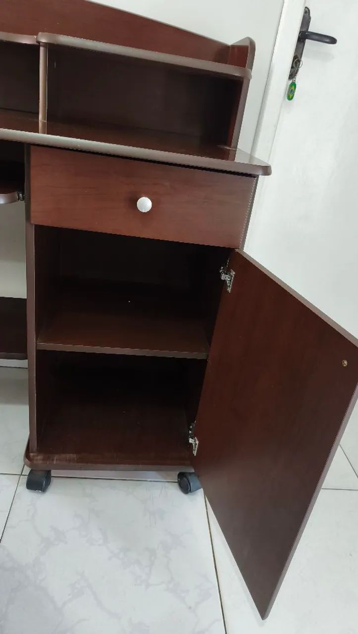Escrivaninha para Computador com Suporte de Teclado e Gaveta - Foto 3