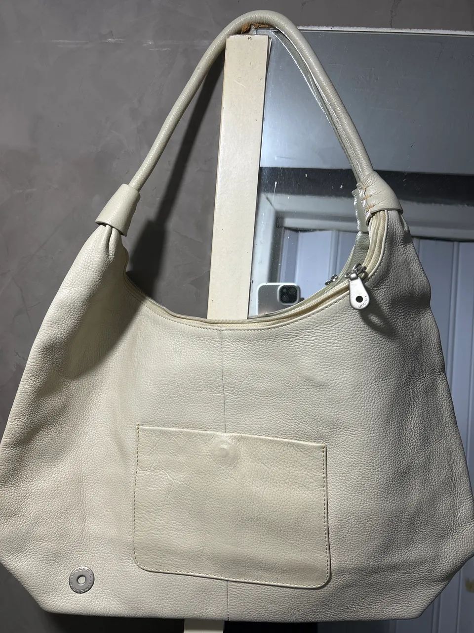 Bolsa de couro branca