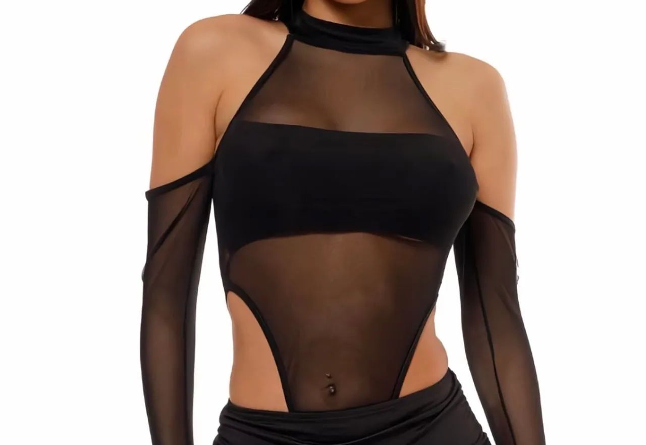 Body Tule preto - Foto 4