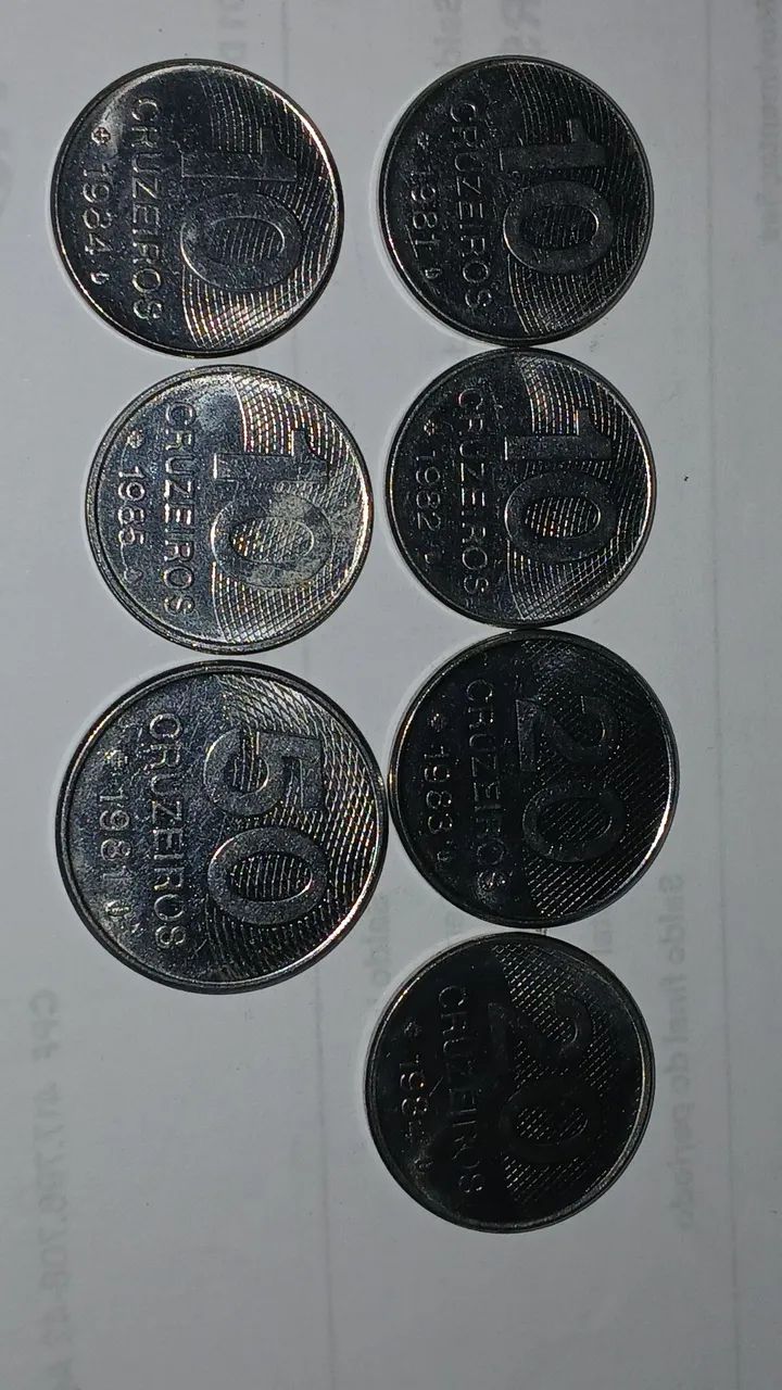 Moedas de réis e cruzeiros.de 1918 até 1981 - Foto 2