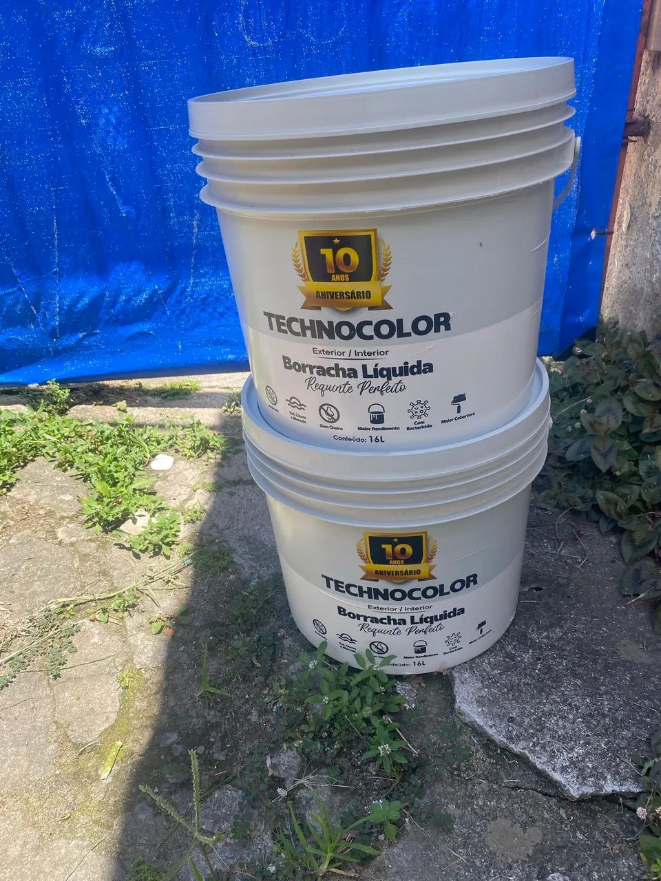 Tinta emborrachada só $$ 250 reais branca e cinza  - Foto 4