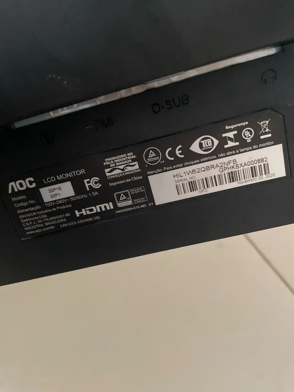 Monitor Daten 22 polegadas  - Foto 3