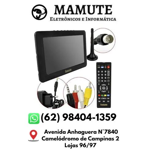 Tv Digital Tela Monitor 7 Polegadas Tomate Mtm 707 Portátil
