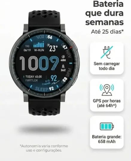 Smartwatch Amazfit Active Max Com Tela AMOLED 3000 Nits - Foto 5