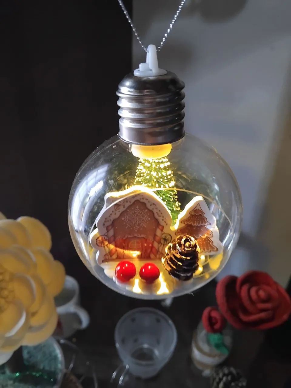 Enfeites de natal com luz