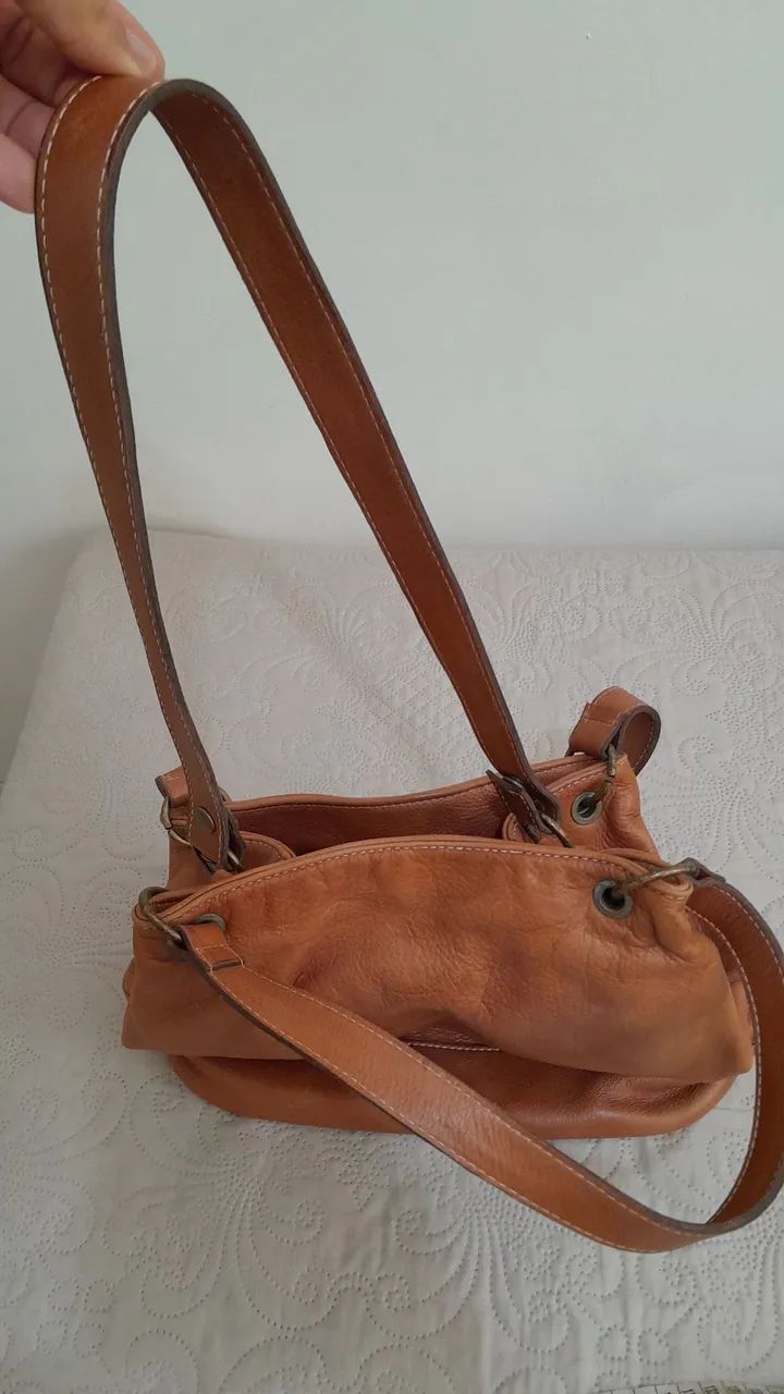 Bolsa de couro tamanho médio - Foto 4
