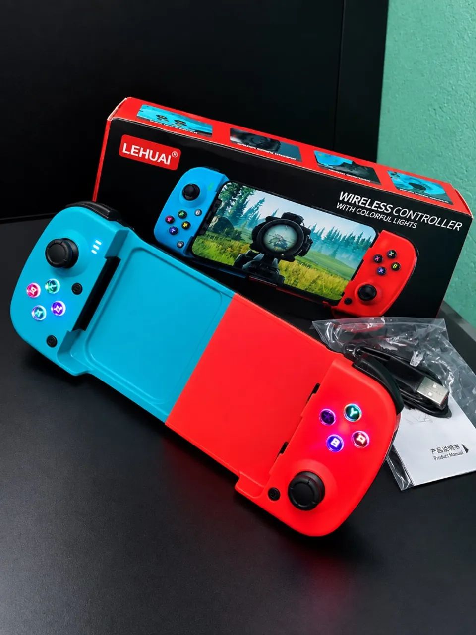 Controle Gamepad Bluetooth para Android e iOS com macro