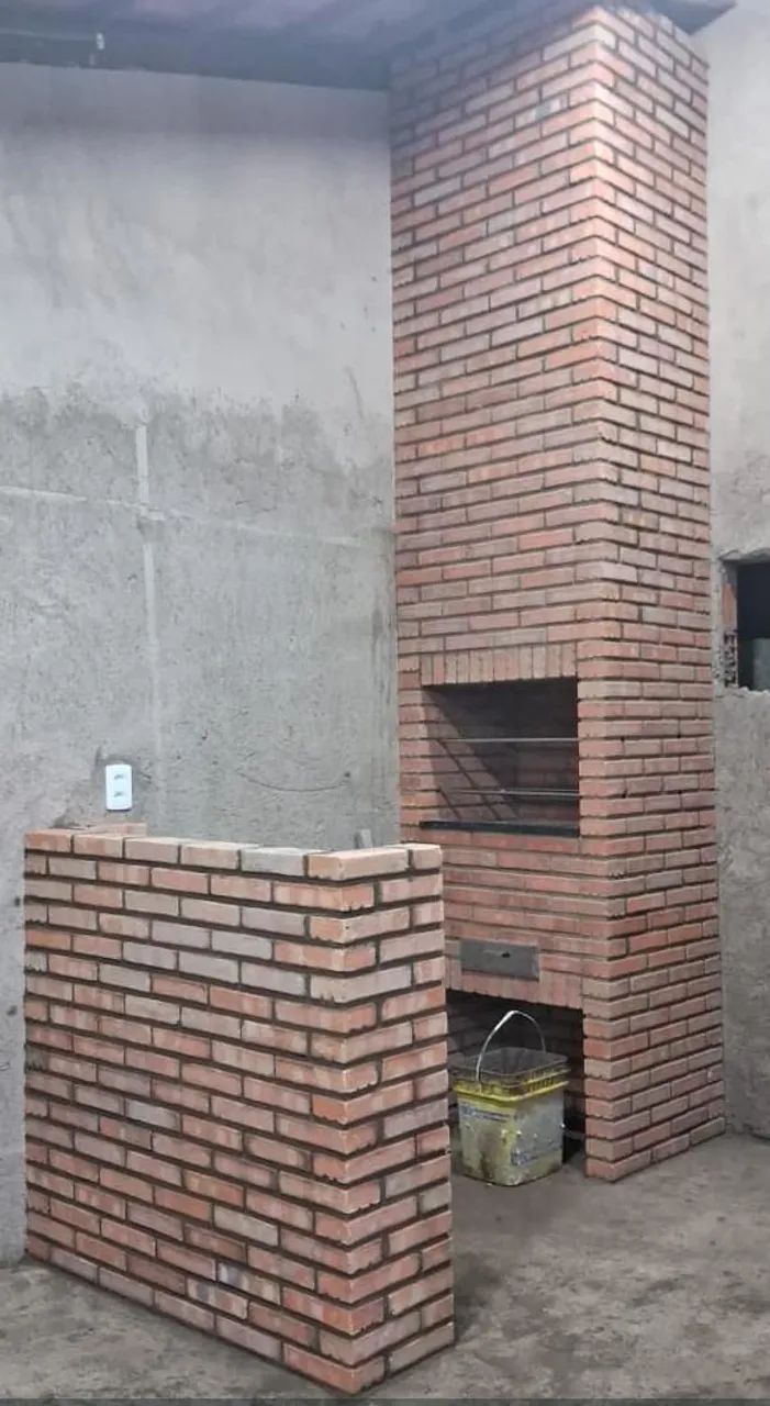Construimos churrasqueira de tijolos aparente  - Foto 2