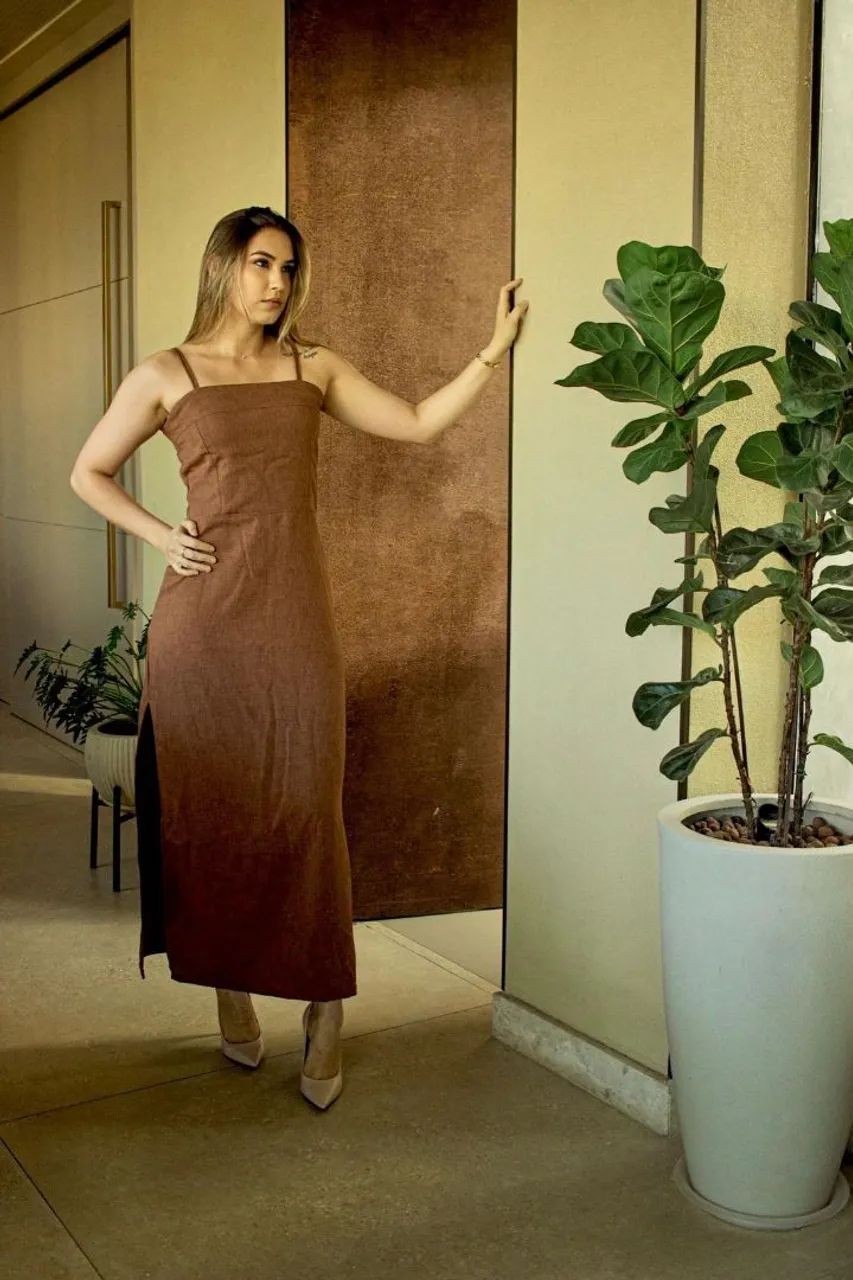 Vestido de linho elastano e macacão  - Foto 2