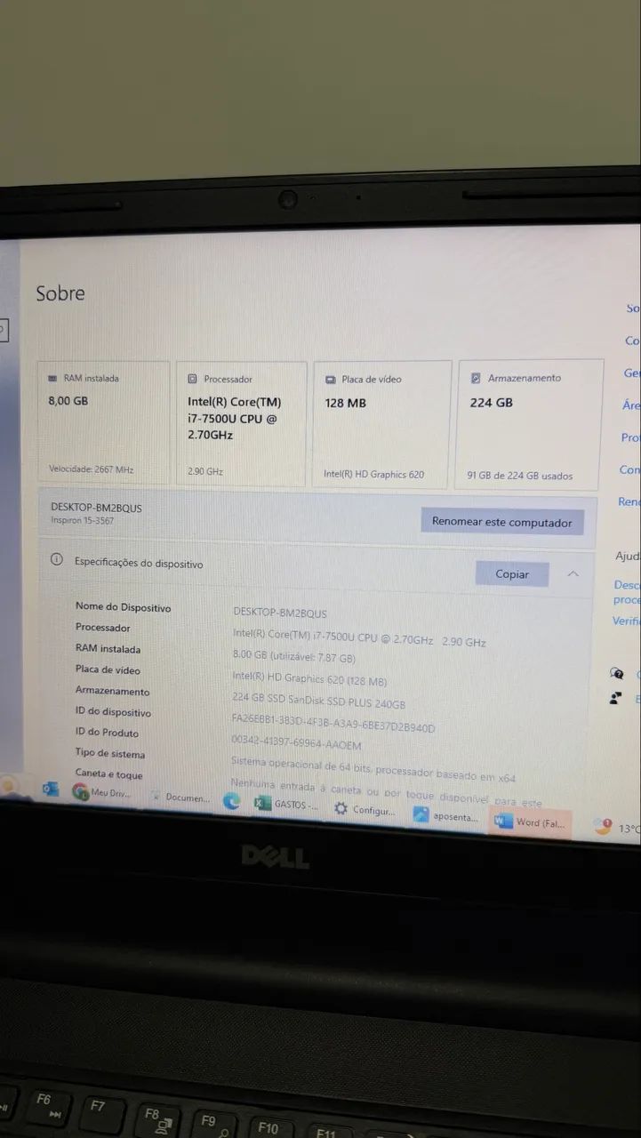 Notebook Dell Inspiron I15 - Intel i7 com SSD - Foto 2