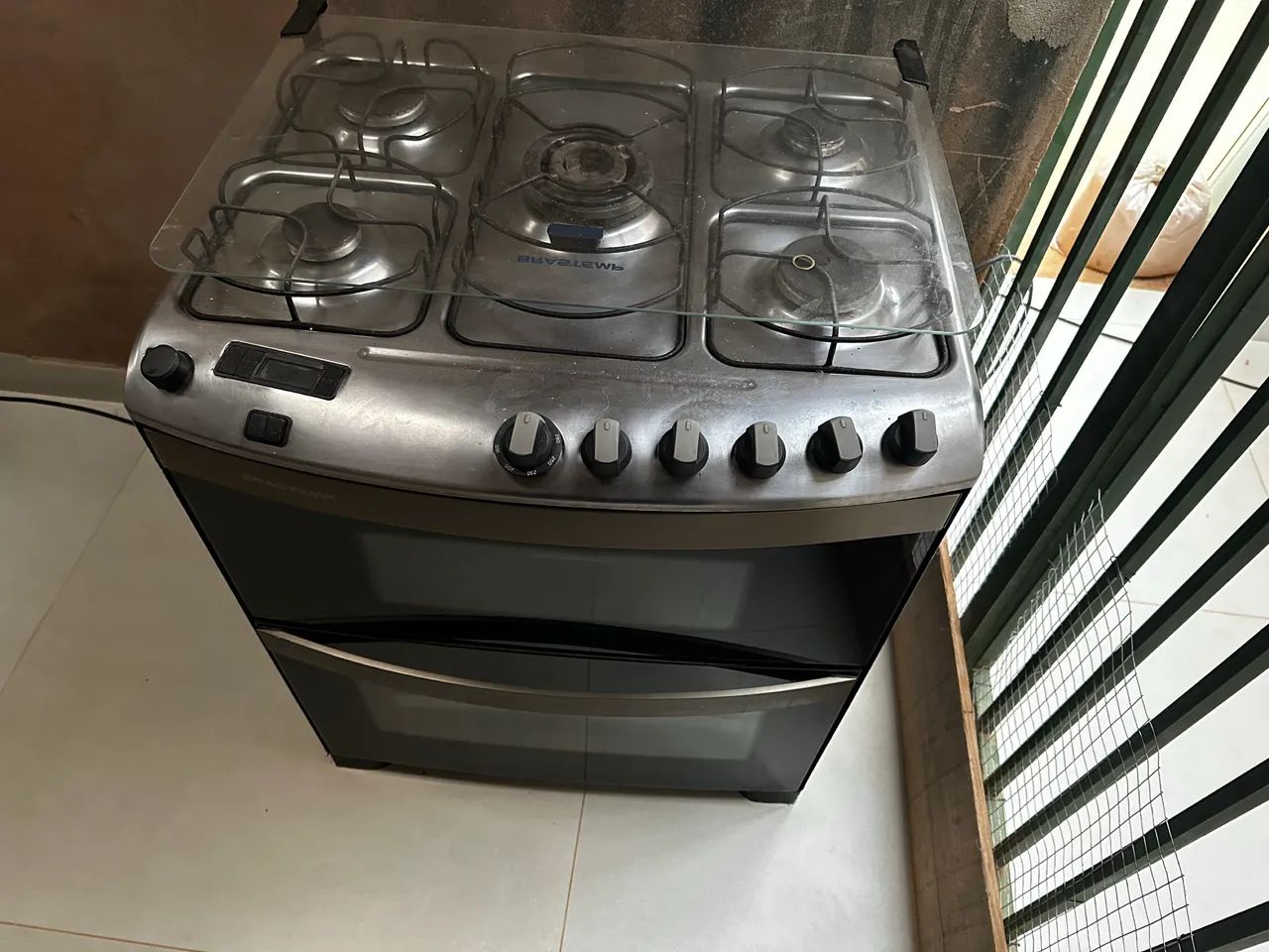 Fogão 5 bocas 2 fornos Brastemp 