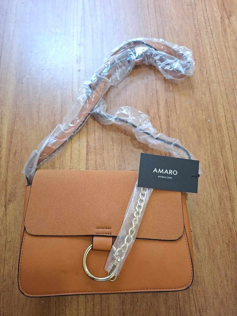 Bolsa Com Alça - Argola Suede Caramelo
