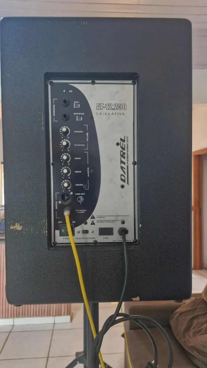 Kit Caixa Datrel 12' Ativa + Passiva 250w + 2 Tripés + Cabo - Foto 5