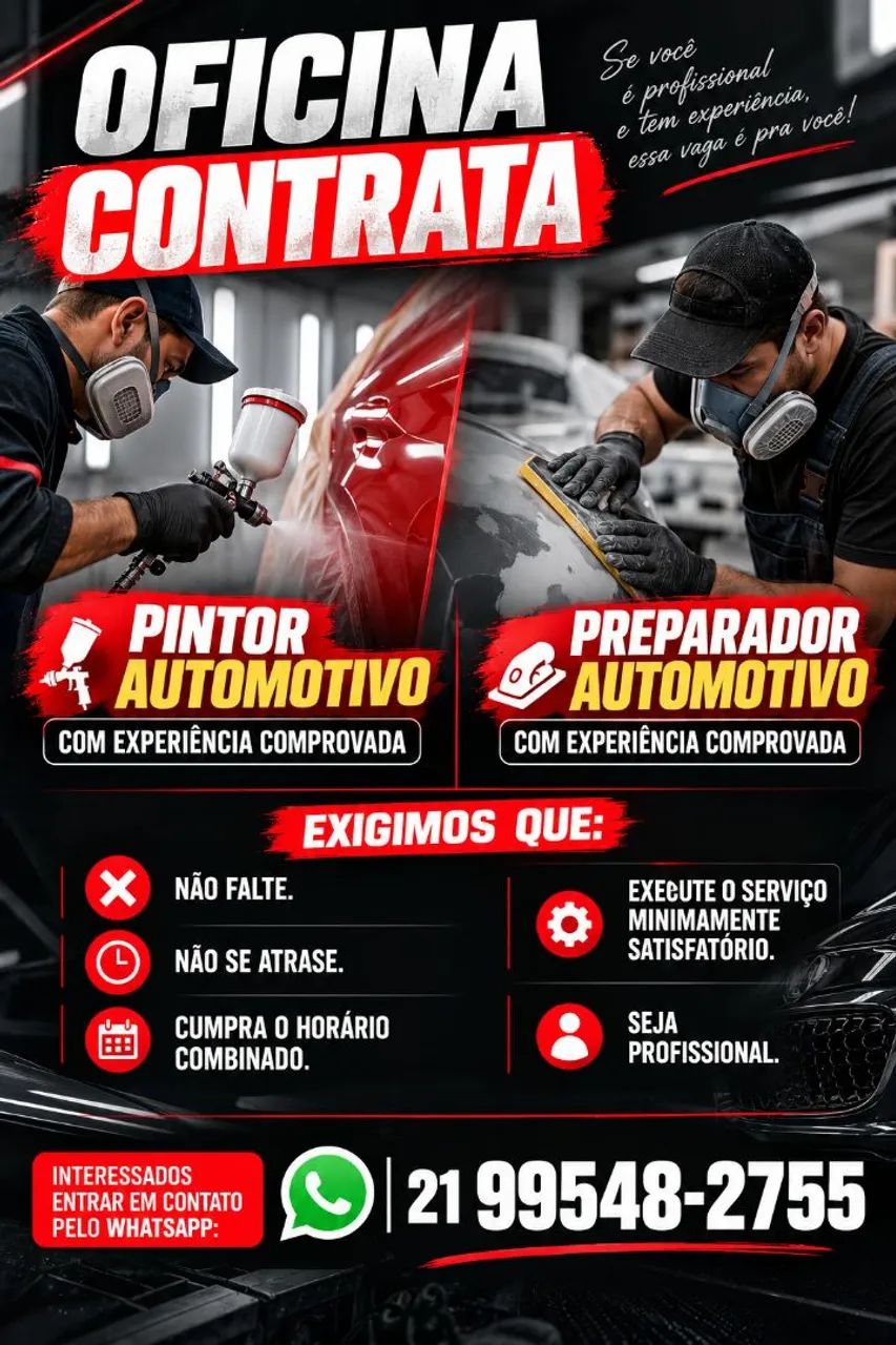 Contratamos pintor e preparador 