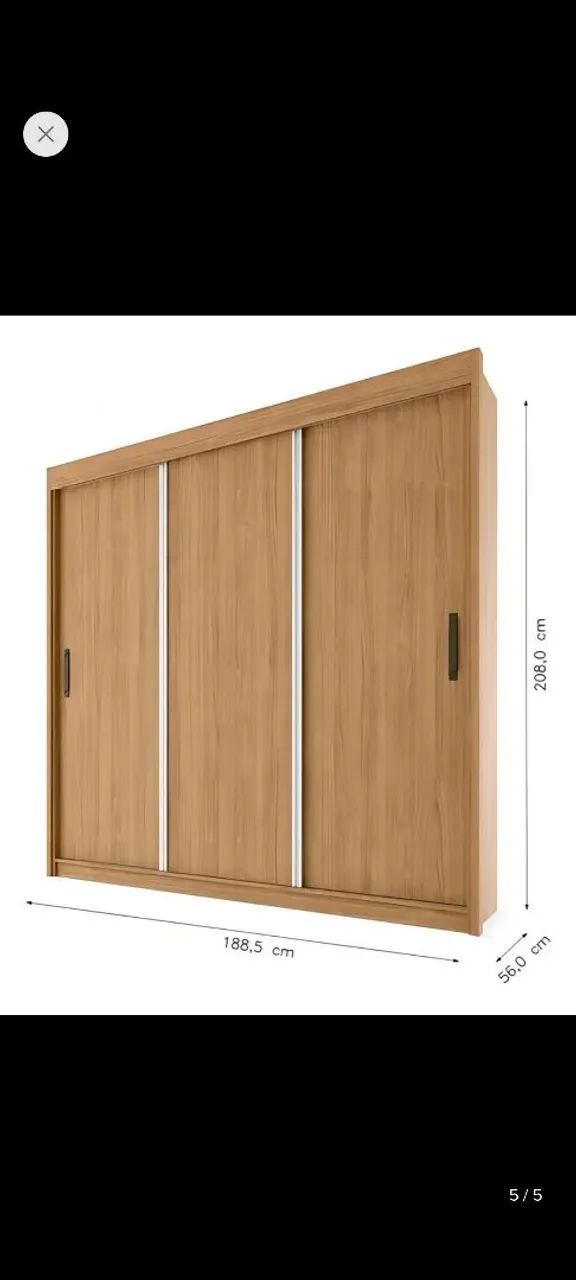 Guarda roupa 3 portas com espelho  - Foto 3