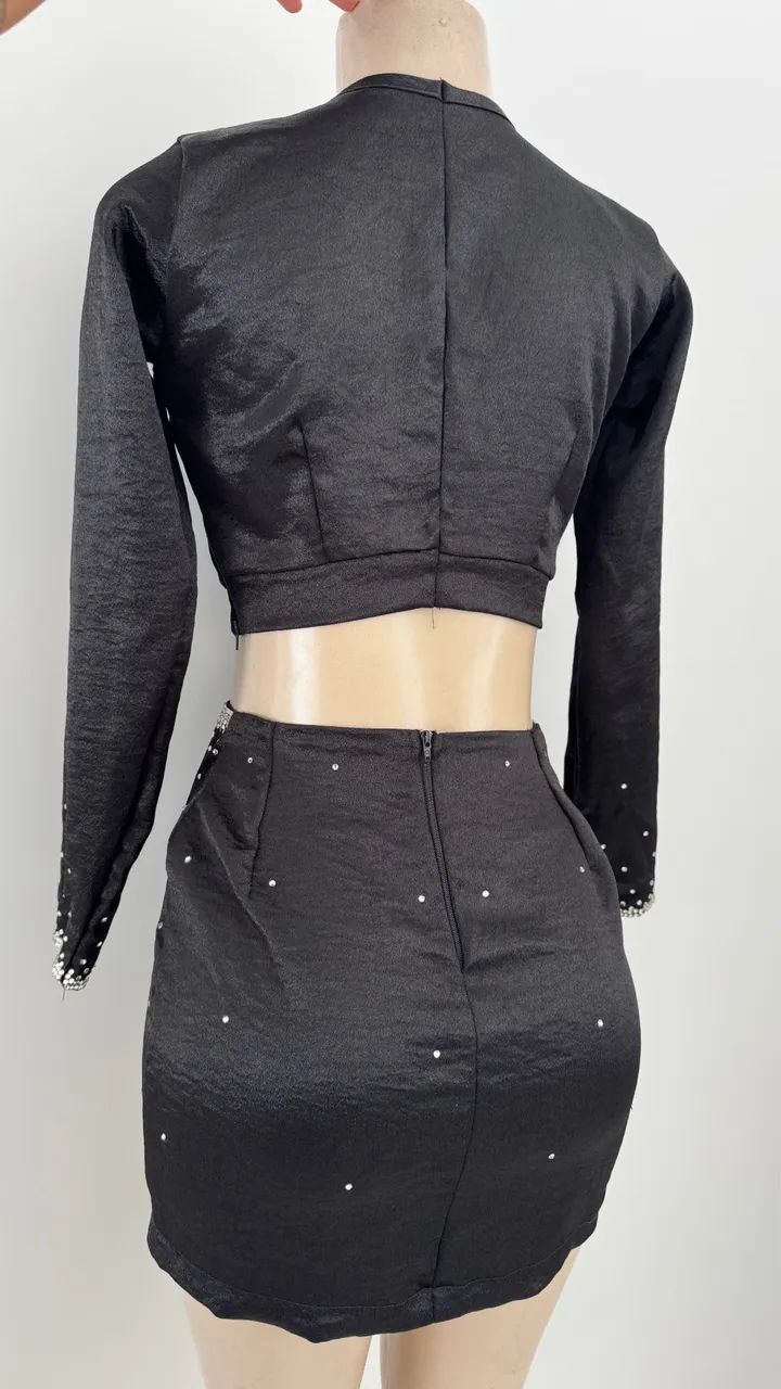 Conjunto preto com brilho.  - Foto 3