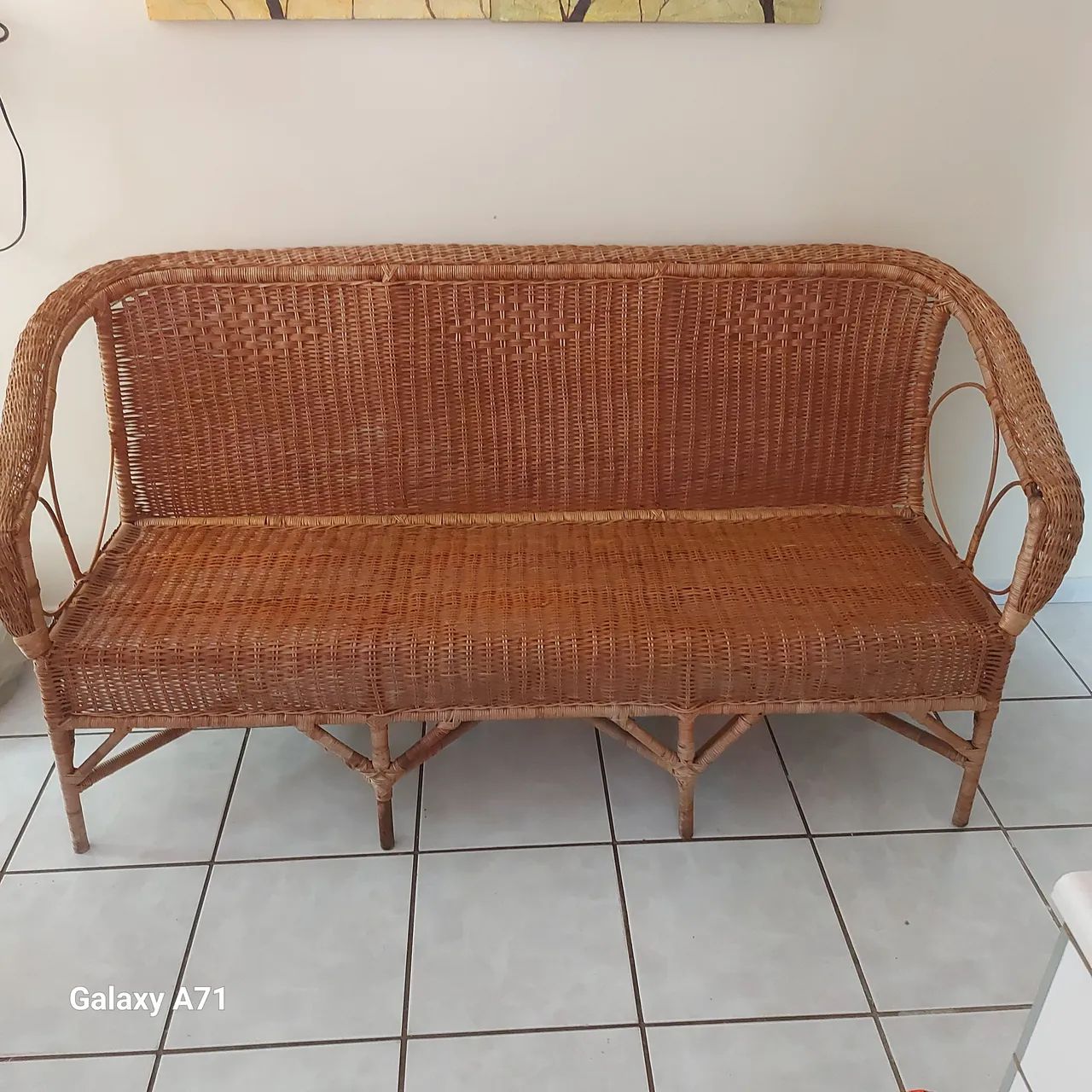 Poltrona em bambu três lugares 