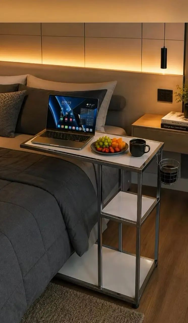 Mesa  en estrutura de aço carbono e madeira mdf - Foto 3
