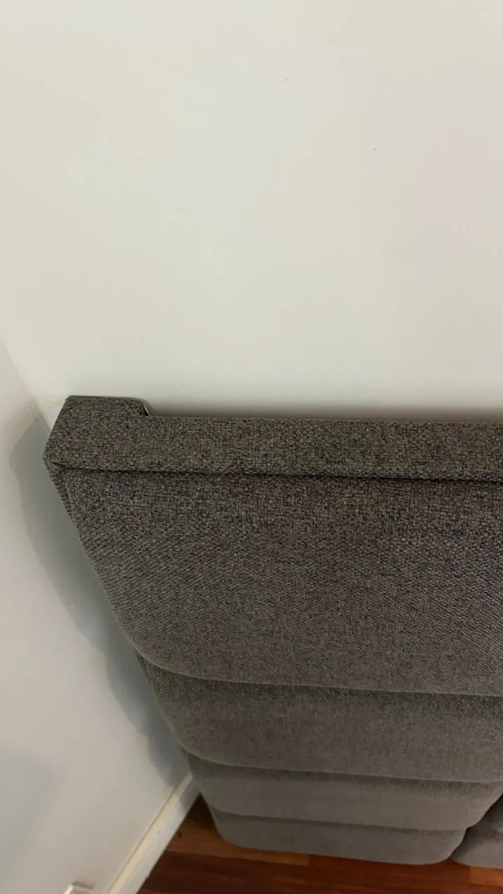 Cabeceira de Cama Estofada Cinza Limpa e Higienizada - Acabamento Premium - Foto 5