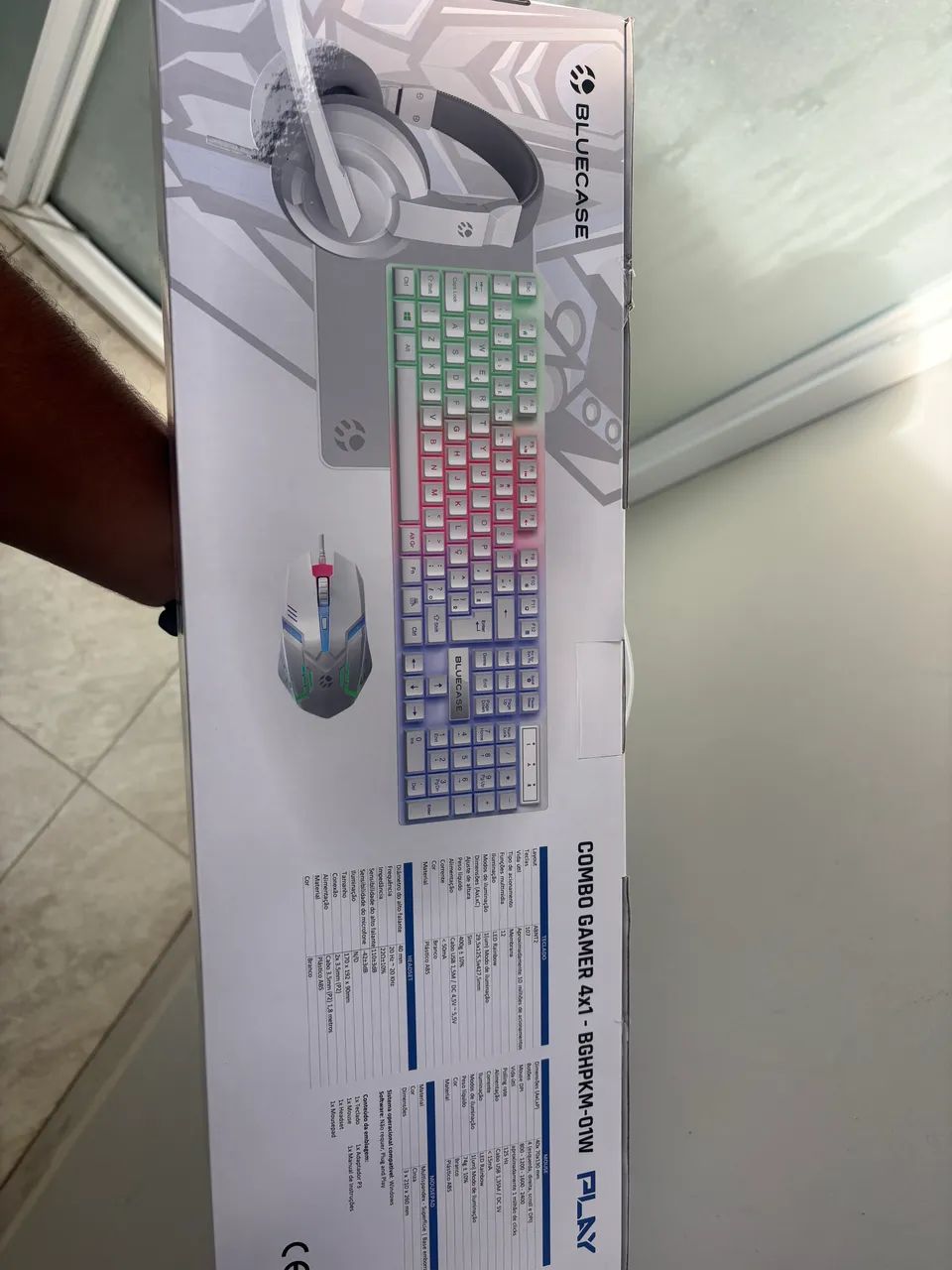 Teclado, mouse e headset branco  - Foto 2