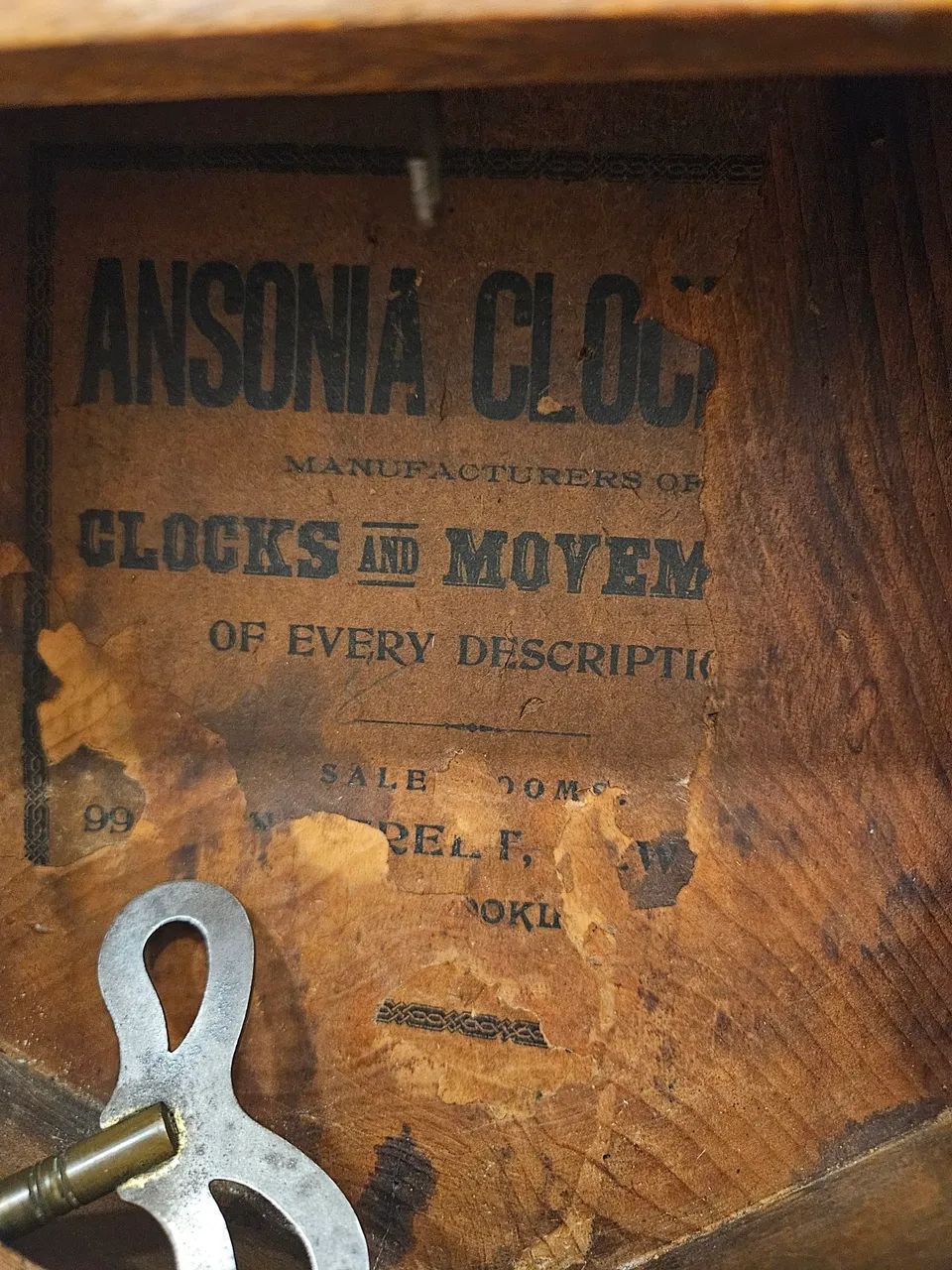 Relógio de parede antigo. Ansonia Octogonal - Foto 2